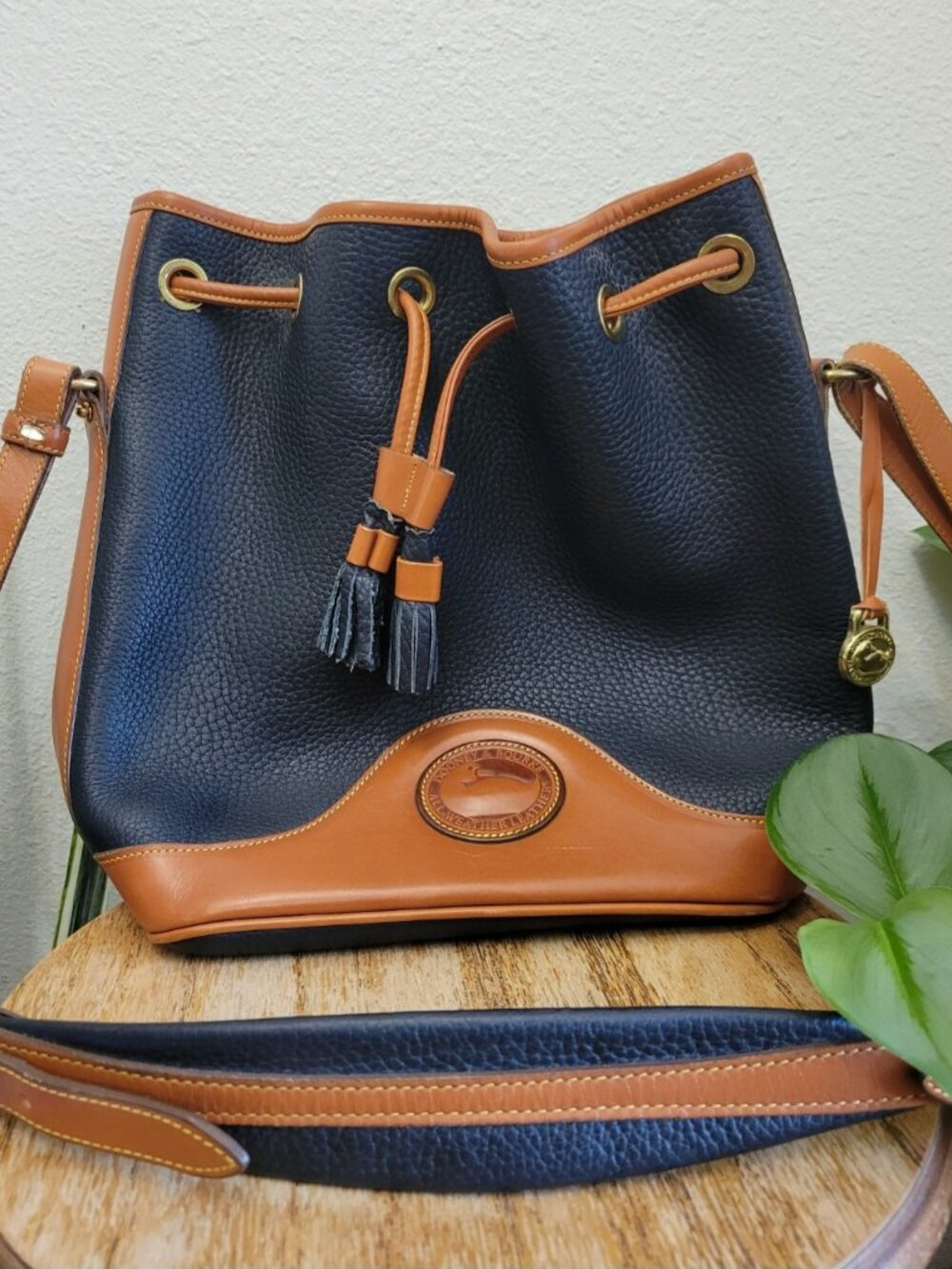 Vintage Dooney & Bourke All Weather drawstring bucket bag